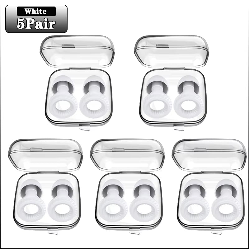 20 Pairs of Soundproof Silicone Earplugs for Sleep and Learning - Noise Cancelling and Anti-Noise Protection