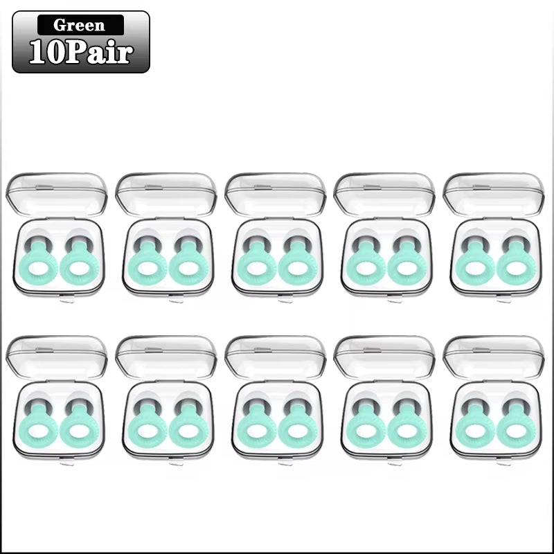 20 Pairs of Soundproof Silicone Earplugs for Sleep and Learning - Noise Cancelling and Anti-Noise Protection