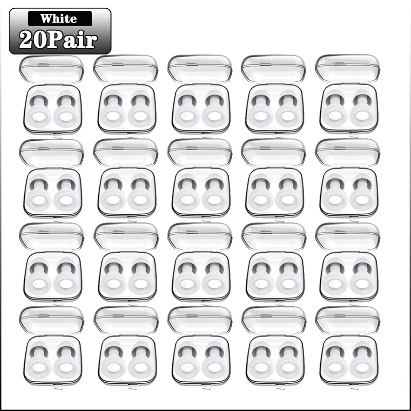 20 Pairs of Soundproof Silicone Earplugs for Sleep and Learning - Noise Cancelling and Anti-Noise Protection