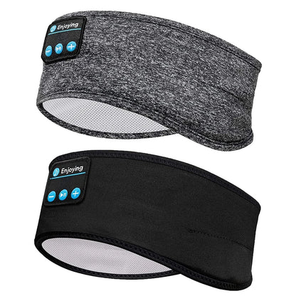 Wireless Sleep Headband with Noise-Cancelling Earbuds and Bluetooth Speakers for Sleep and Workouts