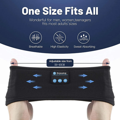 Wireless Sleep Headband with Noise-Cancelling Earbuds and Bluetooth Speakers for Sleep and Workouts