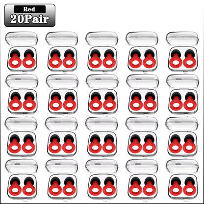 20 Pairs of Soundproof Silicone Earplugs for Sleep and Learning - Noise Cancelling and Anti-Noise Protection
