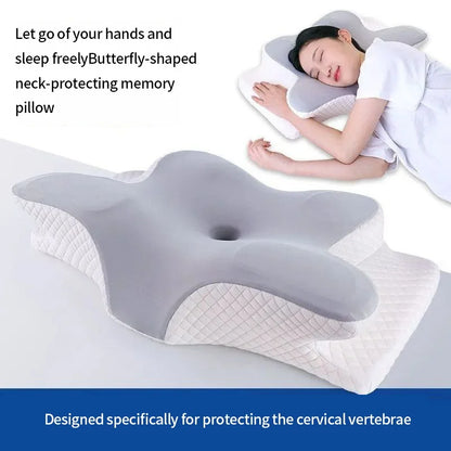 Sunmmer Memory Foam Cervical Pillow - Slow Rebound Butterfly Neck Support Pillow for Enhanced Sleep Comfort