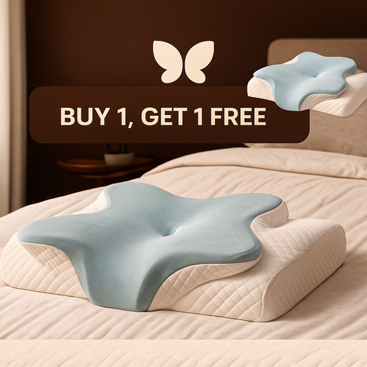Sunmmer Memory Foam Cervical Pillow - Slow Rebound Butterfly Neck Support Pillow for Enhanced Sleep Comfort